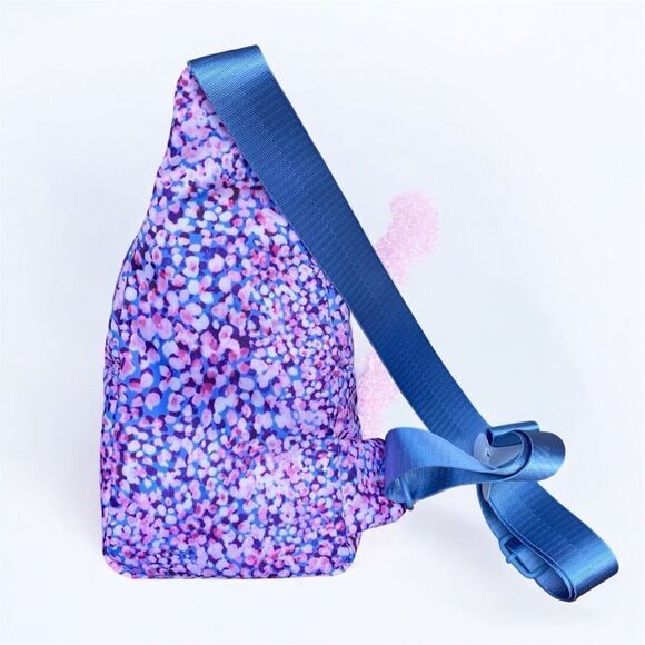 NWT New Wildfox Sling Bag/Backpack Pink/Purple/Blue Dots w/Blue Strap main image 4